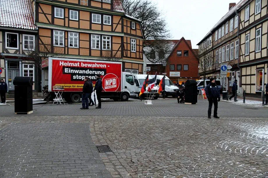 NPD Kundgebung in Celle