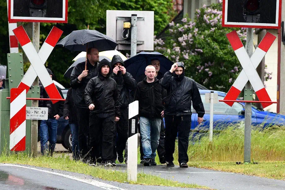 Kundgebung der Partei "Die Rechte" in Groß Lafferde (Peine)