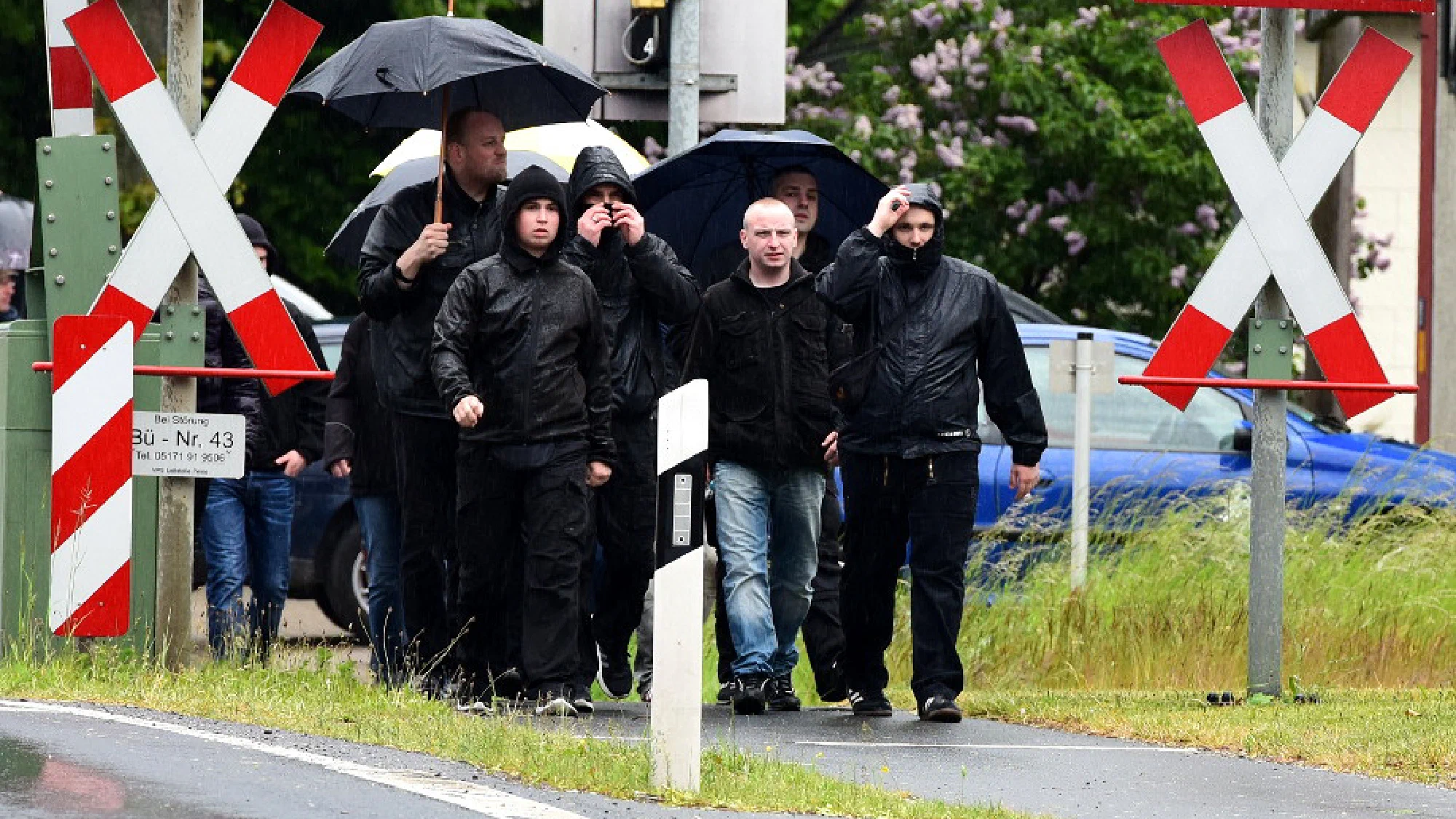 Kundgebung der Partei "Die Rechte" in Groß Lafferde (Peine)