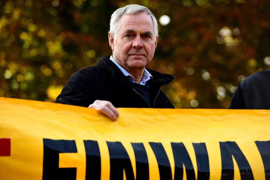 Der ehemalige NPD-Landesvorsitzende Manfred Börm während der Veranstaltung.