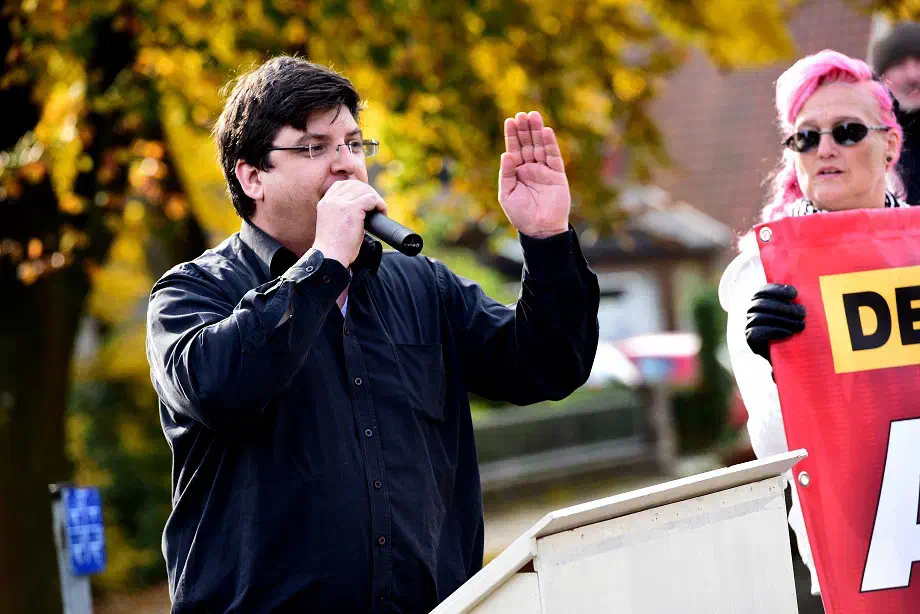 Der stellvertretende NPD-Landesvorsitzende Ingo Helge