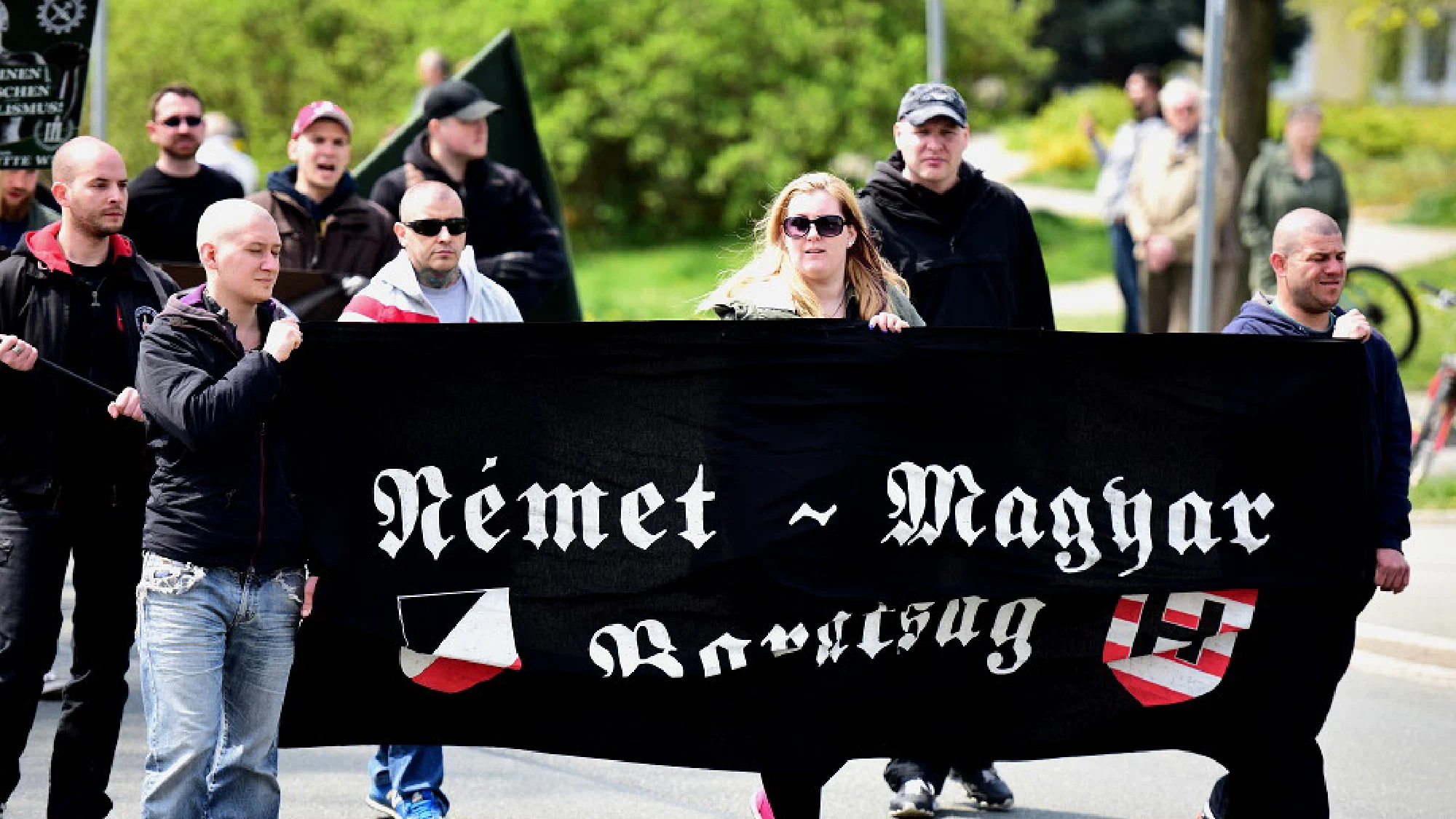 Demonstration vom "III. Weg" in Plauen, Sachsen