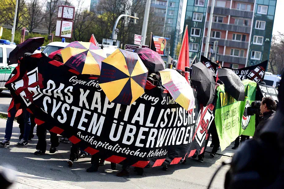 Demonstration vom "III. Weg" in Plauen, Sachsen