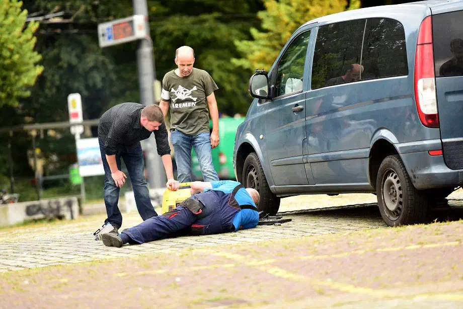 Doch es half nichts... die Kundgebung von Oliver Meyer blieb ohne Lautsprecheranlage.