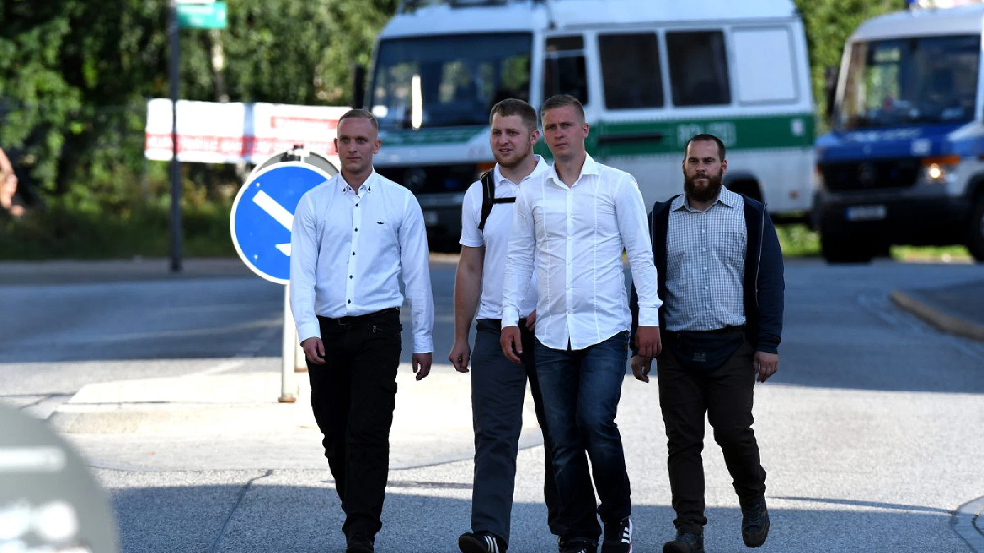 Demonstration von Neonazis in Falkensee
