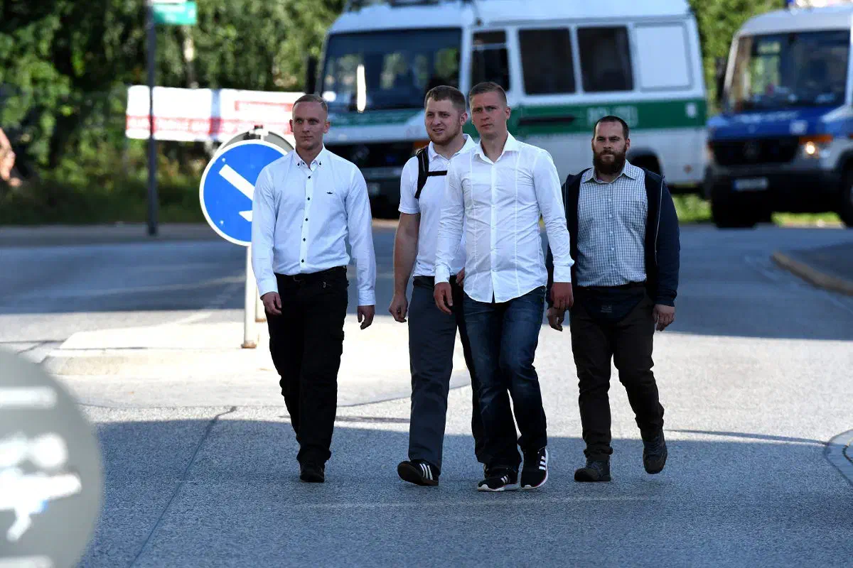 Demonstration von Neonazis in Falkensee
