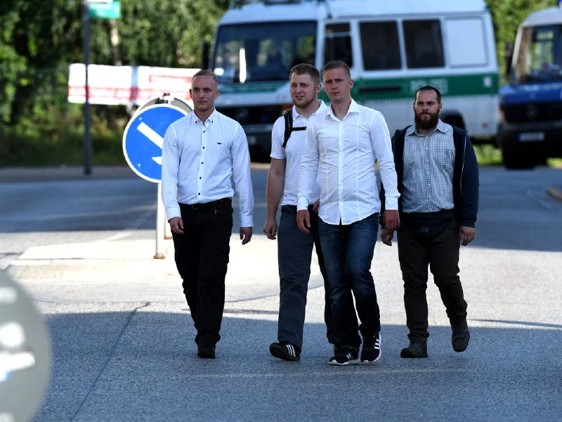 Demonstration von Neonazis in Falkensee