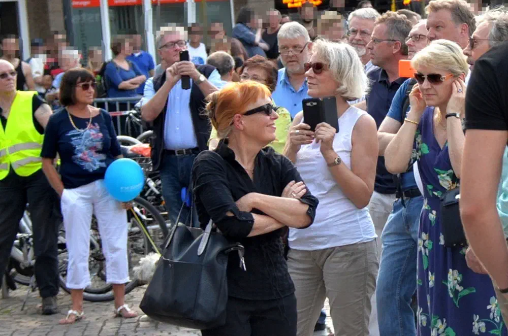 hier während der Kundgebung der Partei im September 2016 in Oldenburg