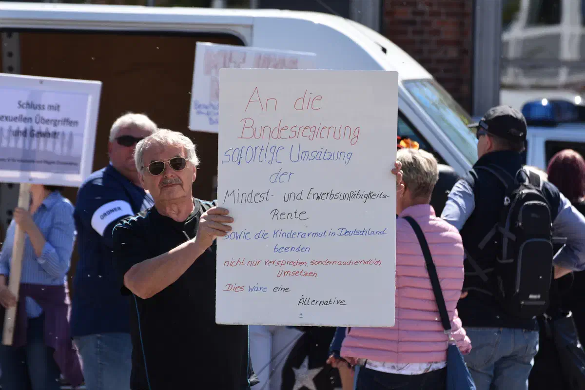 Diesem Teilnehmer war das Thema der Demonstration offenbar nicht bekannt.