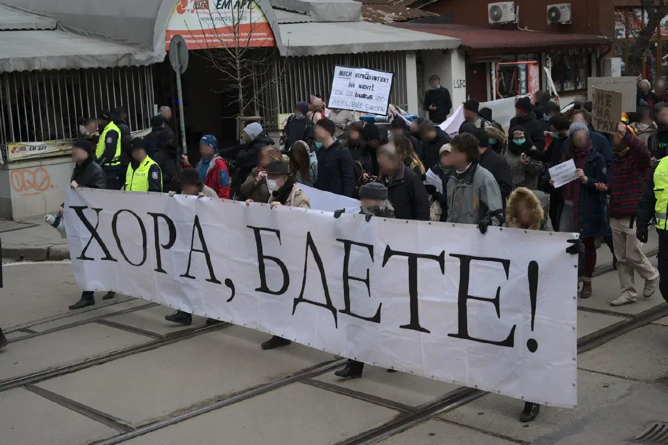 Auch dieser Protest hatte eine internationale Beteiligung.
