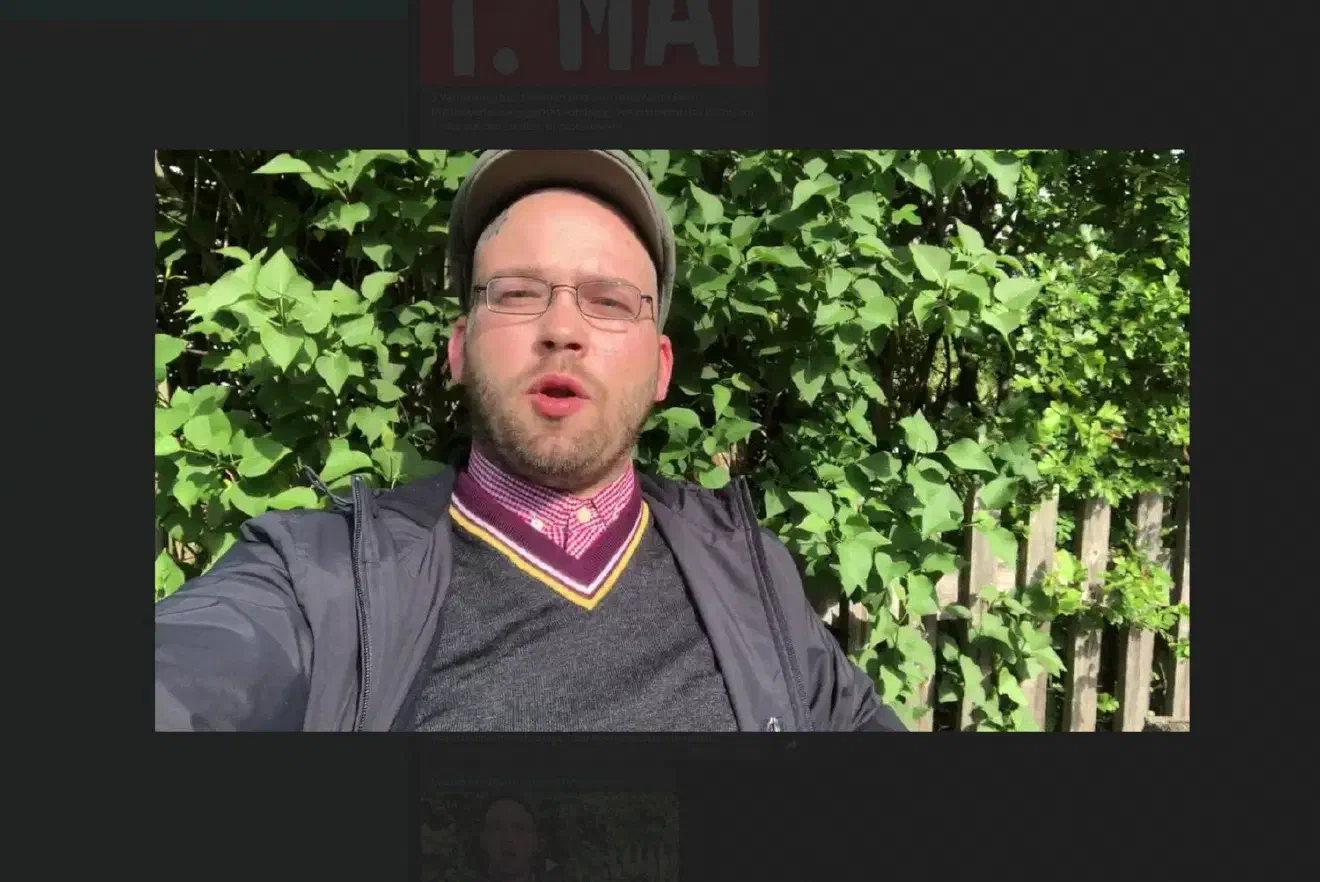 Der Vorsitzende des Kreisverbandes "Braunschweig-Hildesheim" der Partei "Die Rechte" in einer Videobotschaft im Nachgang der gescheiterten Kundgebung.   