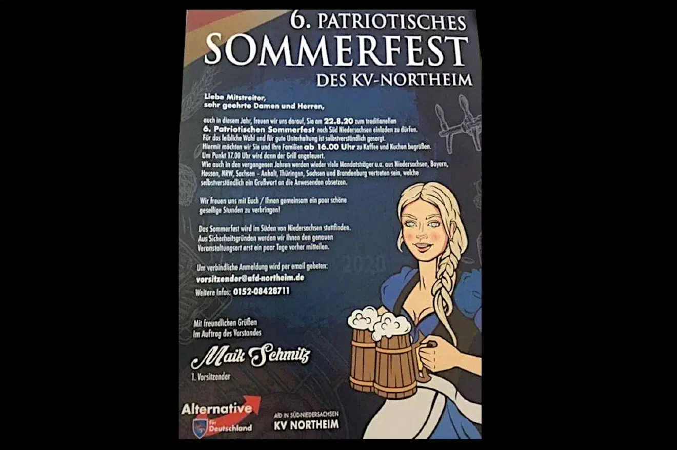 Bei der Veranstaltung handelte es sich um das "6. Patriotische Sommerfest" des AfD KV Northeim.