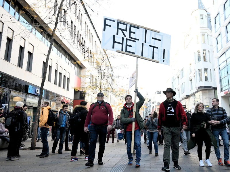 Demonstration von Querdenken in Leipzig