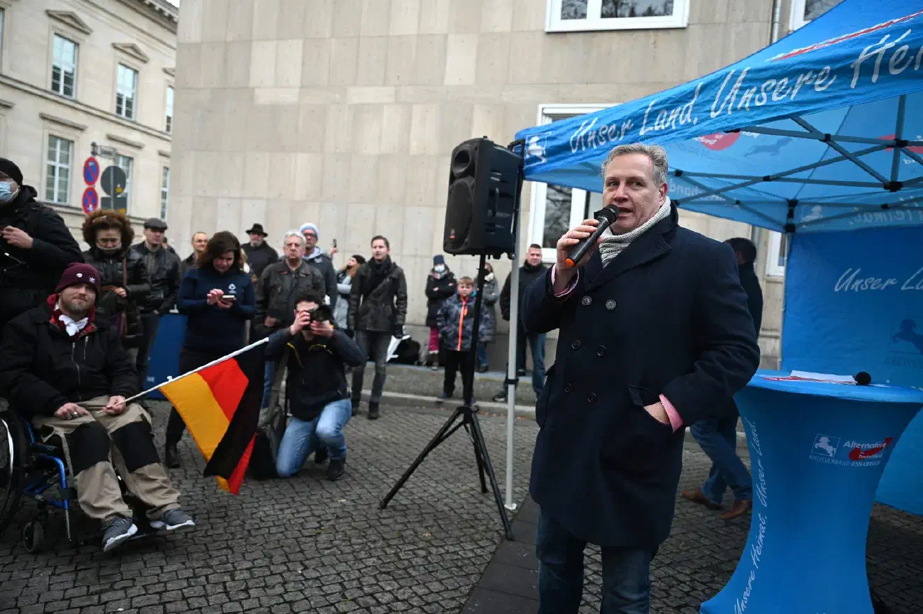 Zu den Rednern der Kundgebung gehörte auch Jens Kestner, seines Zeichens Landesvorsitzender der AfD-Niedersachsen.