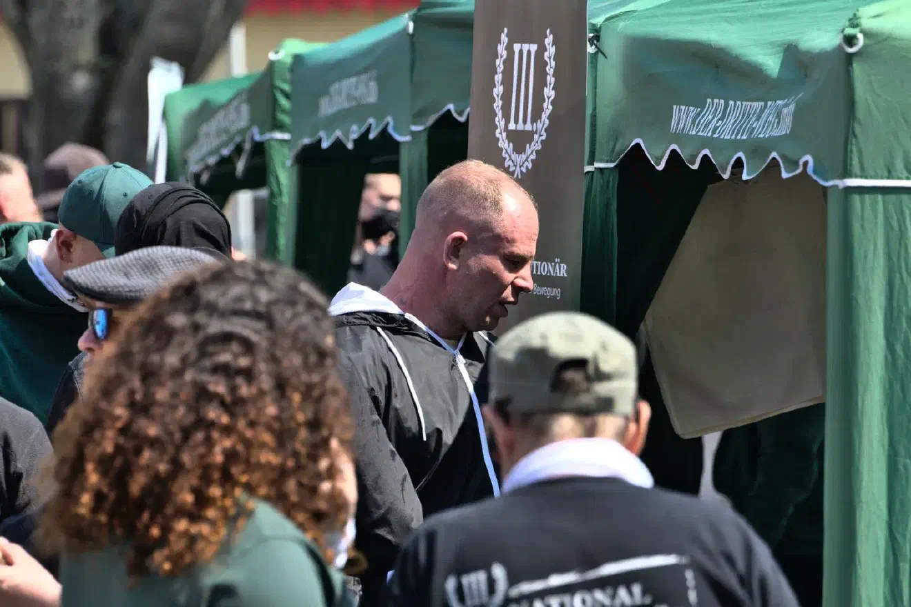 Auch der K1-Kampfsportler Martin Langner und Mitglied es III. Weges nahm wieder an der Veranstaltung teil.