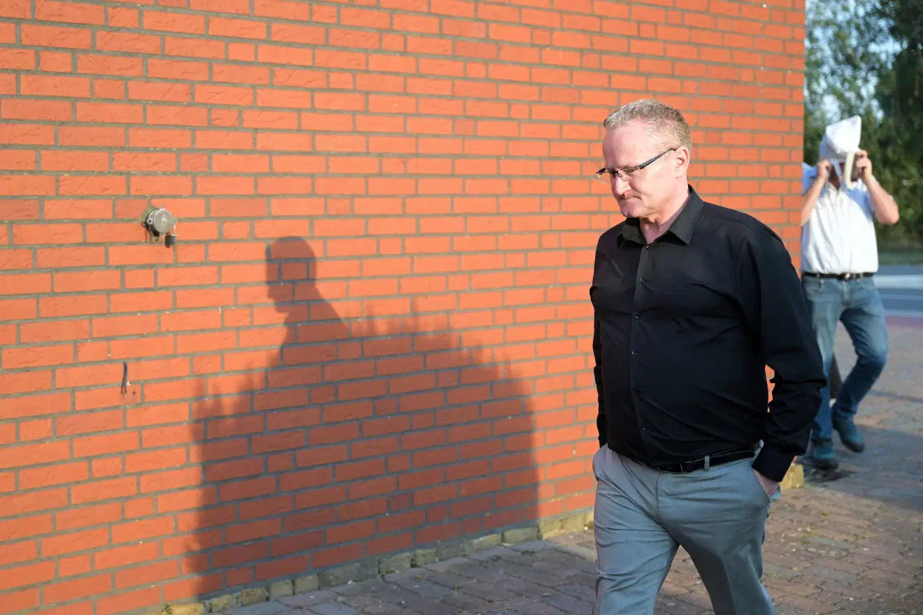 Sven Sager vom AfD-Kreisverband Cloppenburg Vechta und Kreistagsabgeordneter während der Anreise.