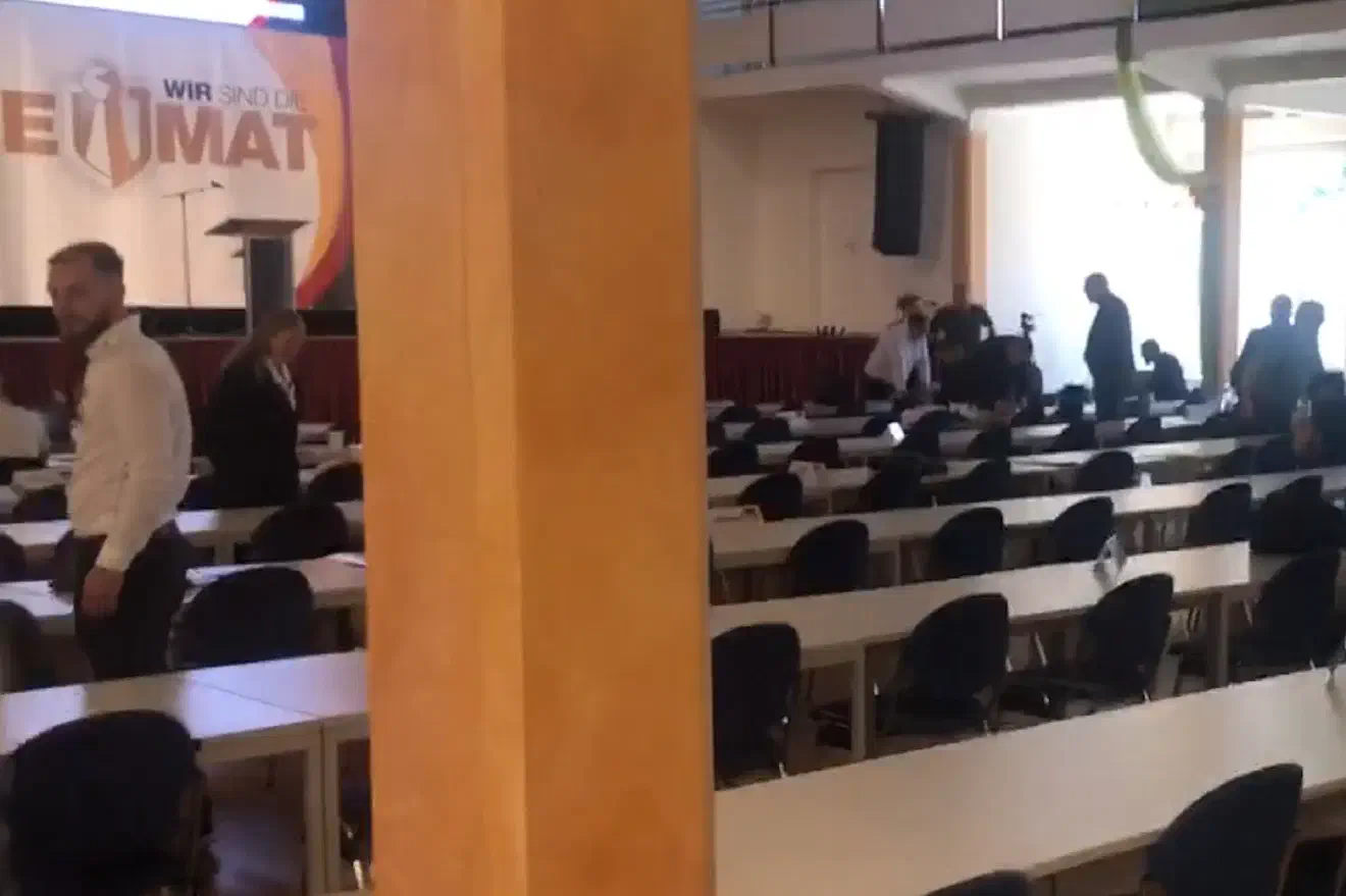 ... in einem später auf Telegram veröffentlichtem Video ist der JN-Aktivist (hier ganz links im Bild) recht gut zu erkennen.