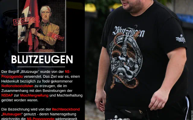 Tafel zu Blutzeugenkult