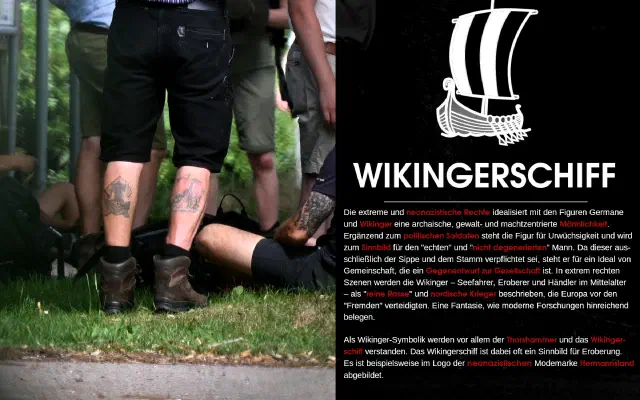 Tafel zu Wikinger-Motive