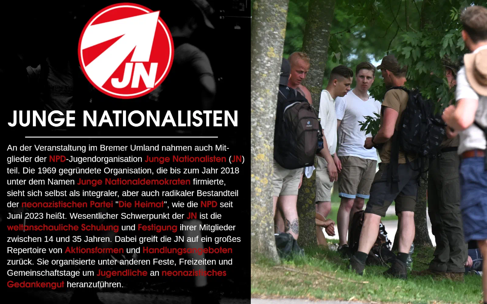 Tafel zu Junge Nationalisten