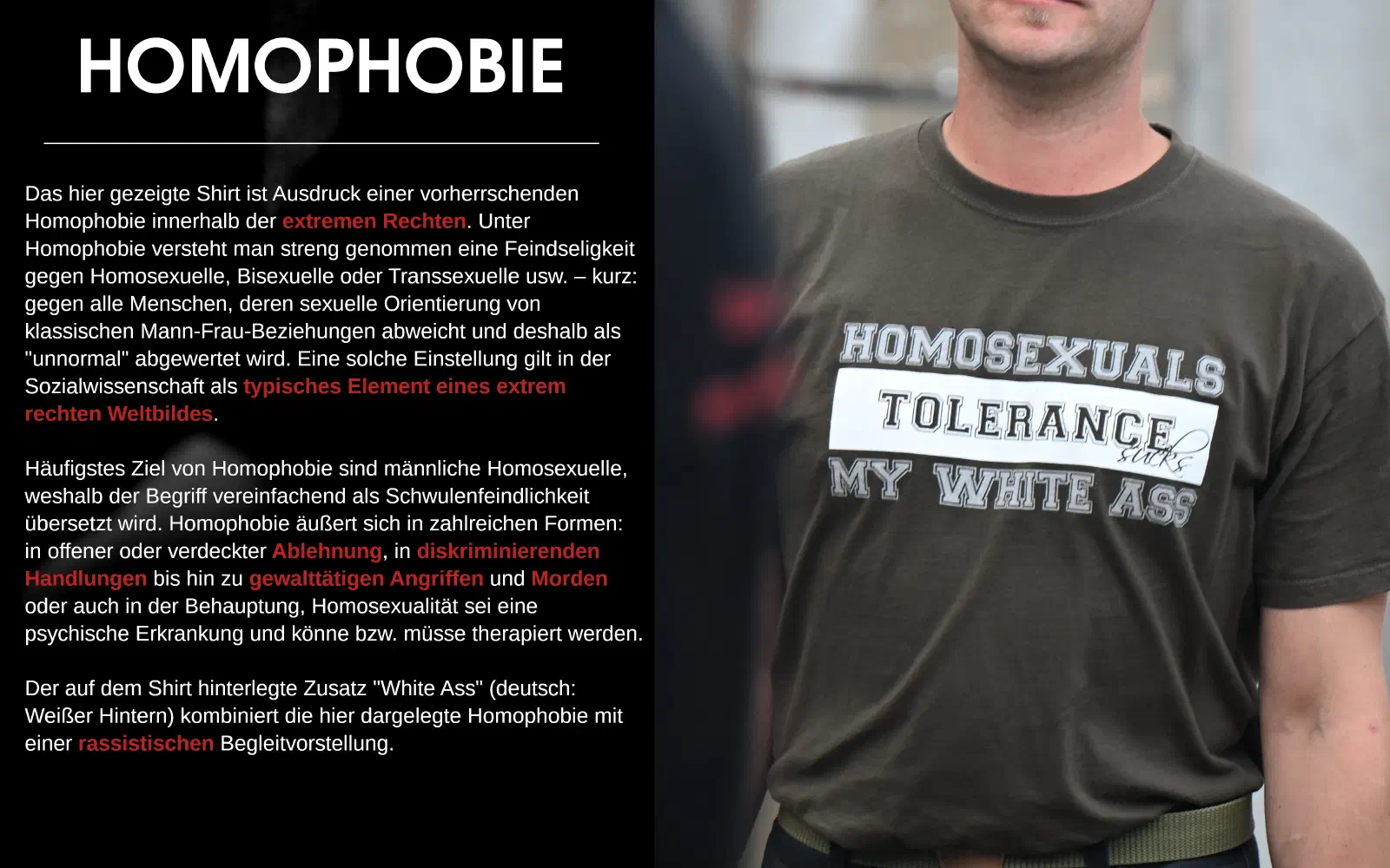 Tafel zu Homophobie