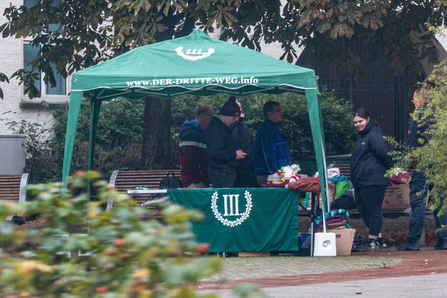 Infostand vom III. Weg in Pasewalk