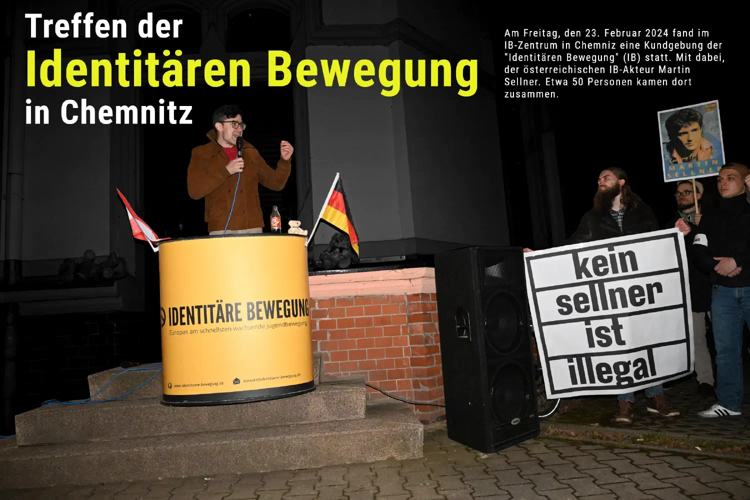 Kundgebung der Identitären Bewegung in Chemnitz