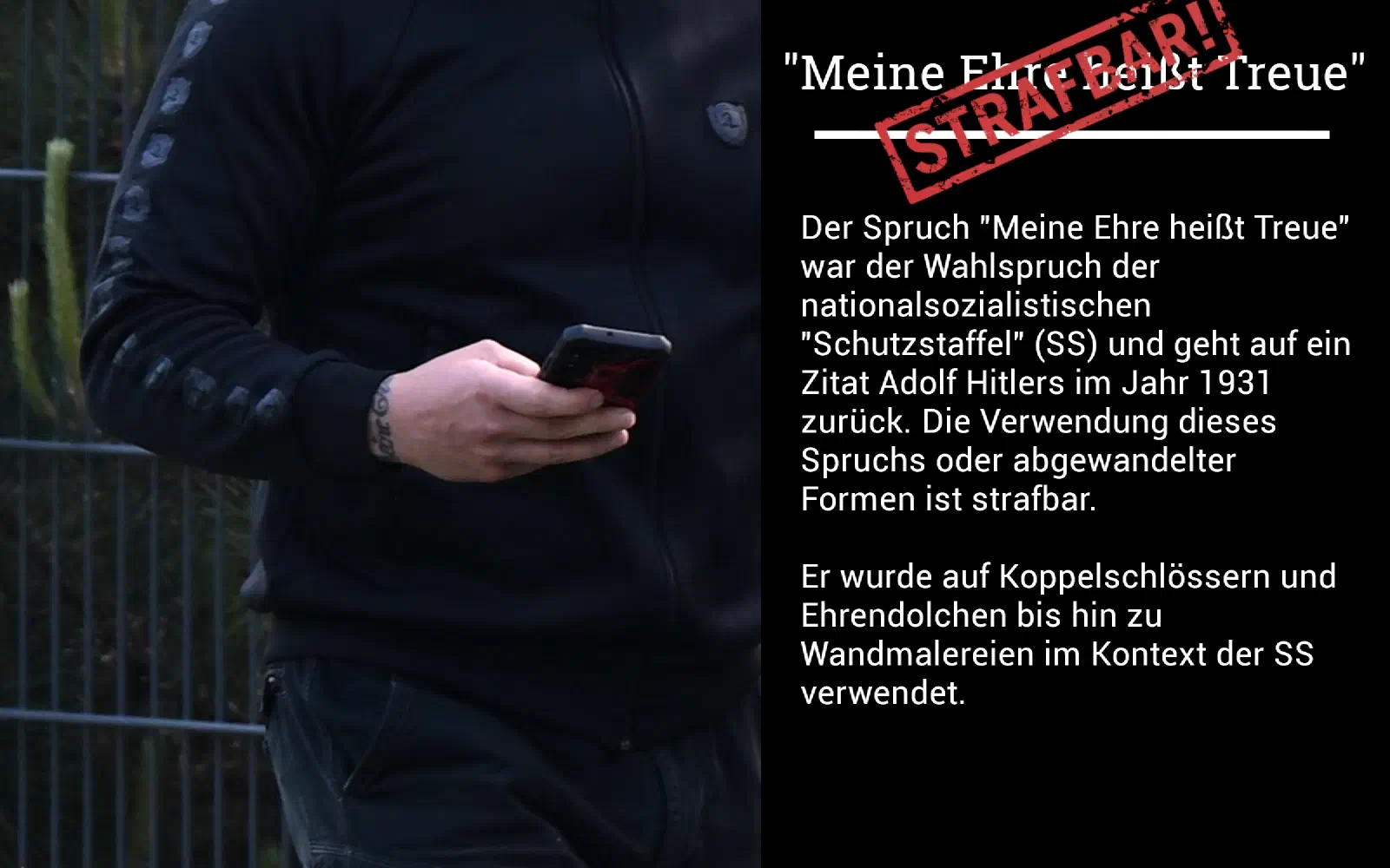 Tafel zu Meine Ehre heißt Treue