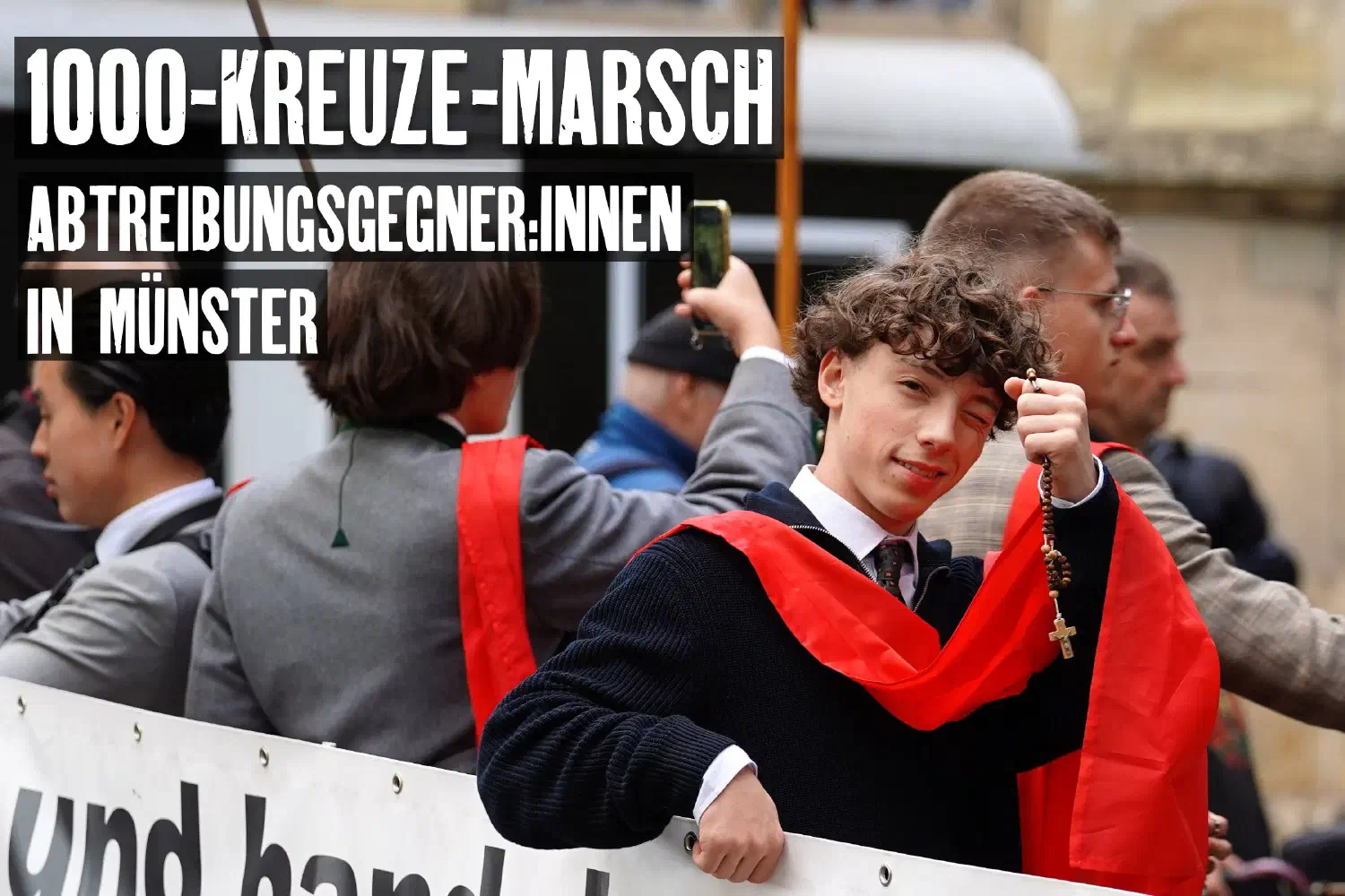 Christlich-fundamentalistischer 1000 Kreuze-Marsch in Münster
