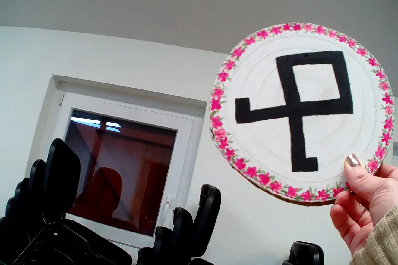 Das Symbol der verbotenen "Wiking-Jugend".