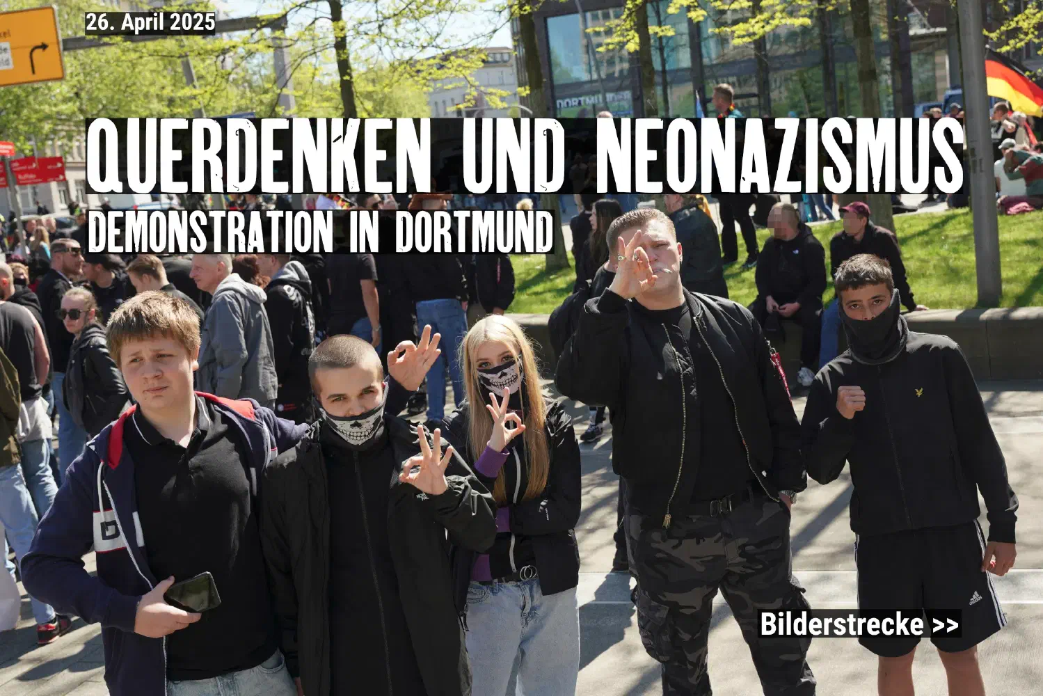 Querdenken und Neonazismus - Demonstration in Dortmund