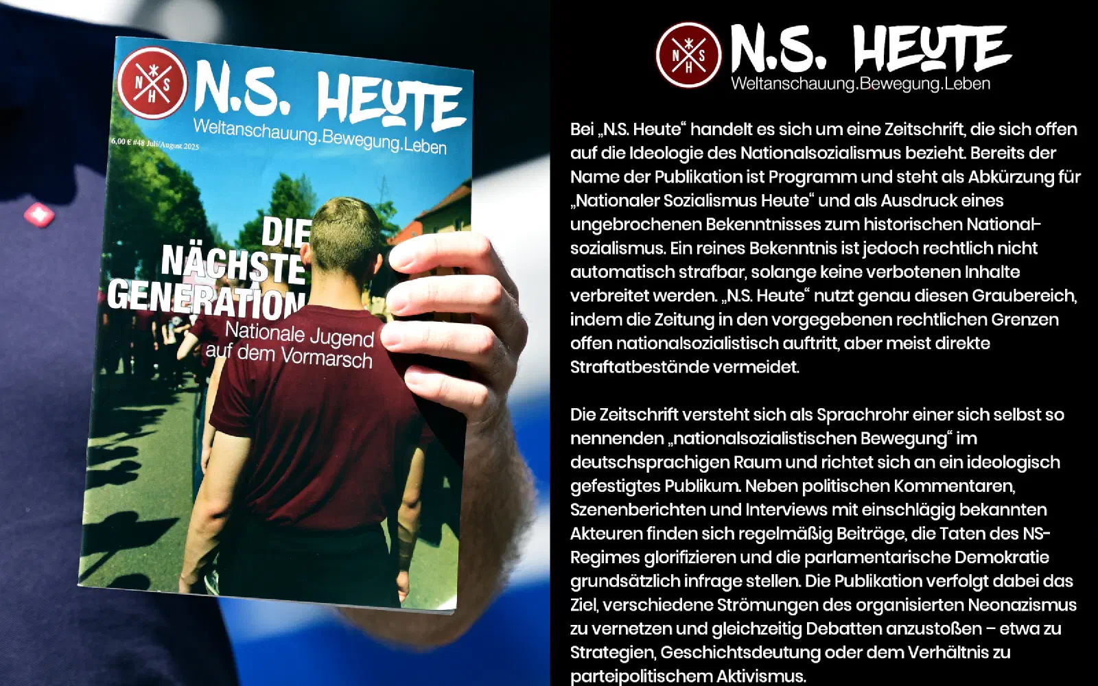 Tafel zu N.S. Heute