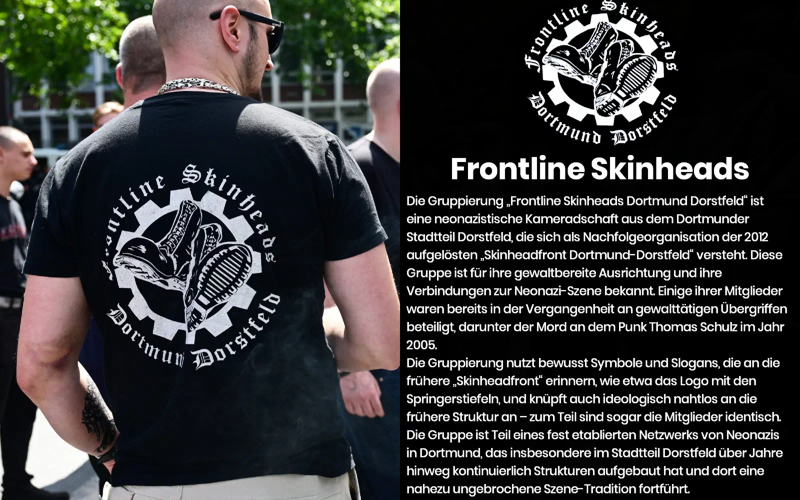 Tafel zu Frontline Skinheads