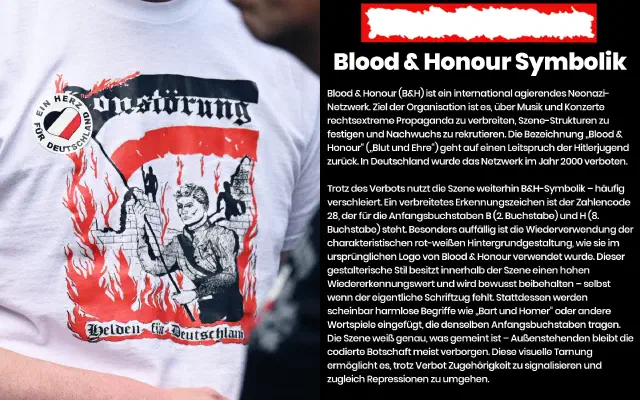 Tafel zu Blood and Honour