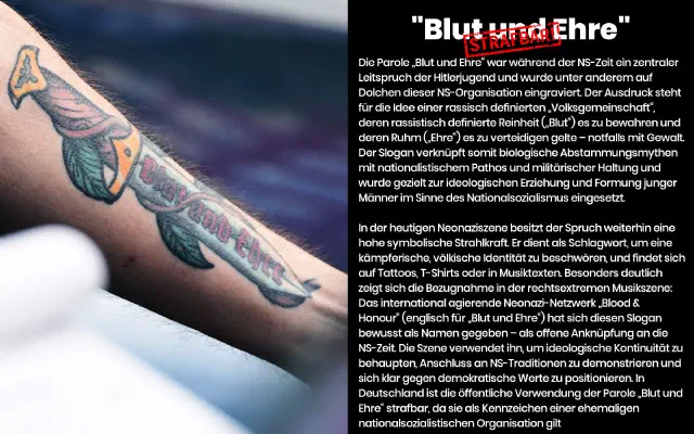 Tafel zu Blut und Ehre