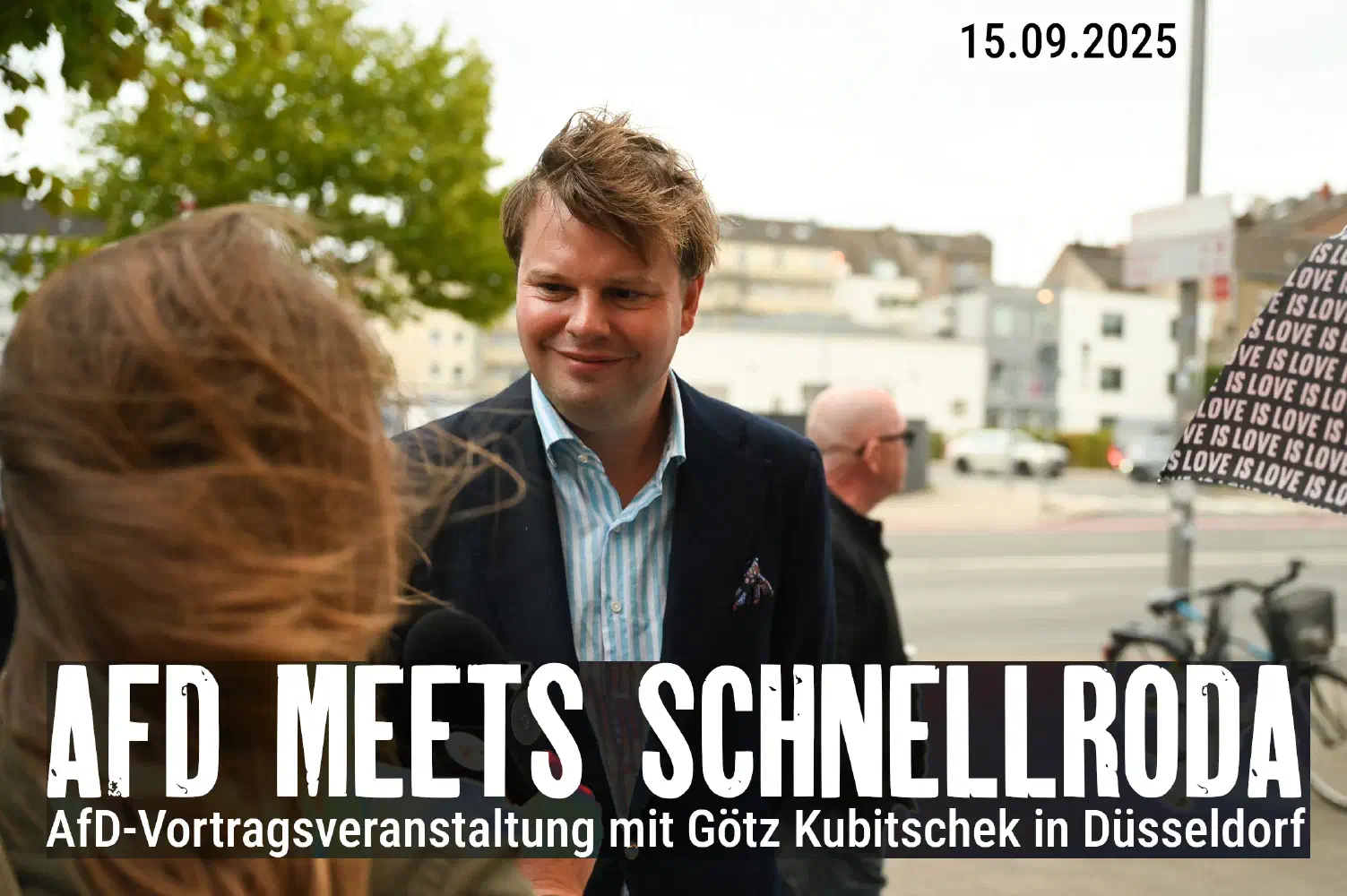 AfD-Vortragsveranstaltung mit Götz Kubitschek in Düsseldorf