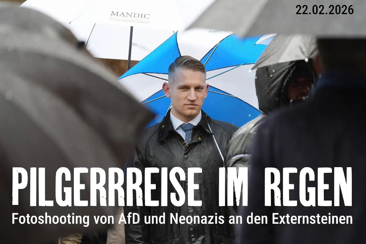 Pilgerreise im Regen: AfD NRW und Neonazis an den Externsteinen