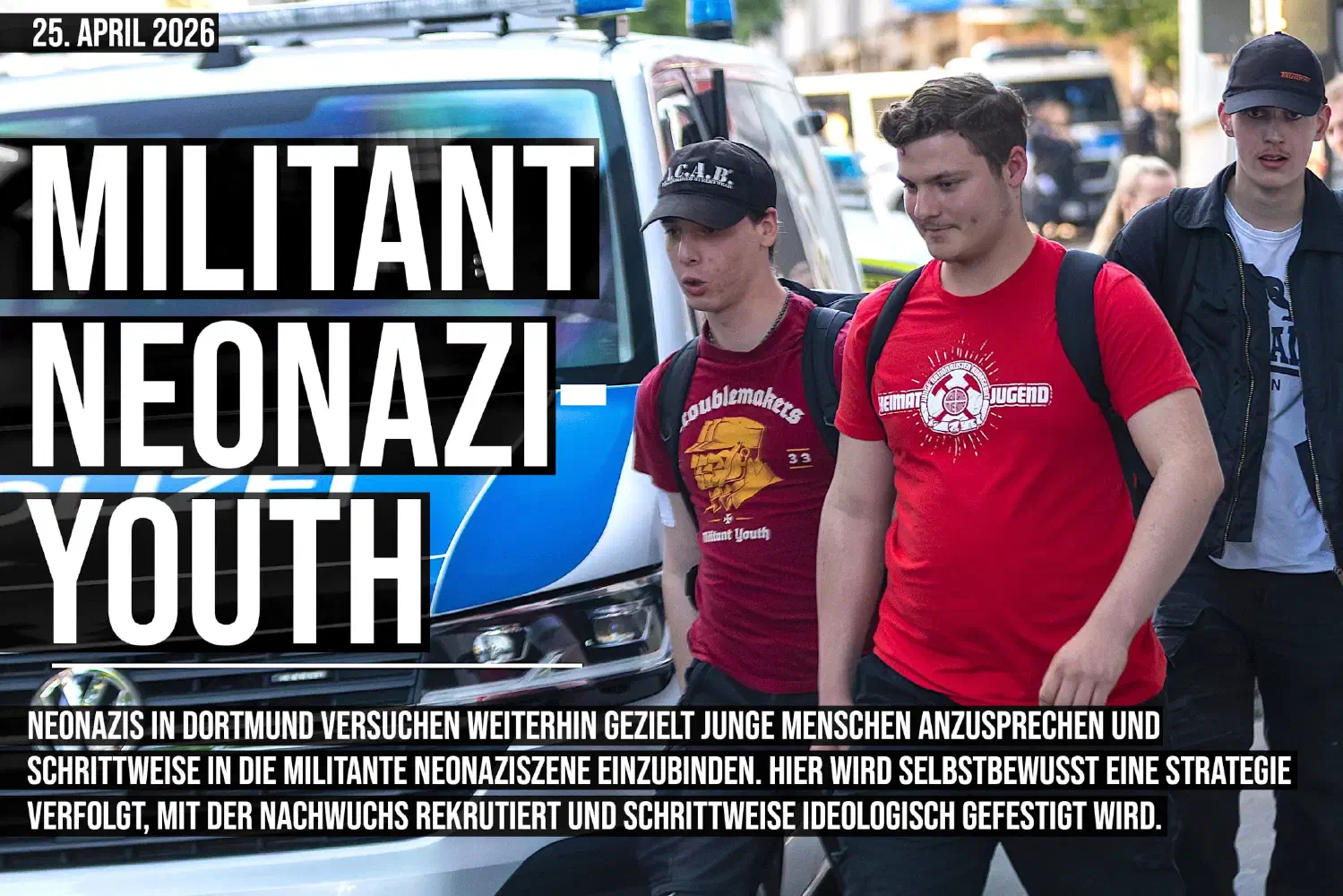 Militant Neonazi-Youth beim "Offenen Abend" in Dortmund