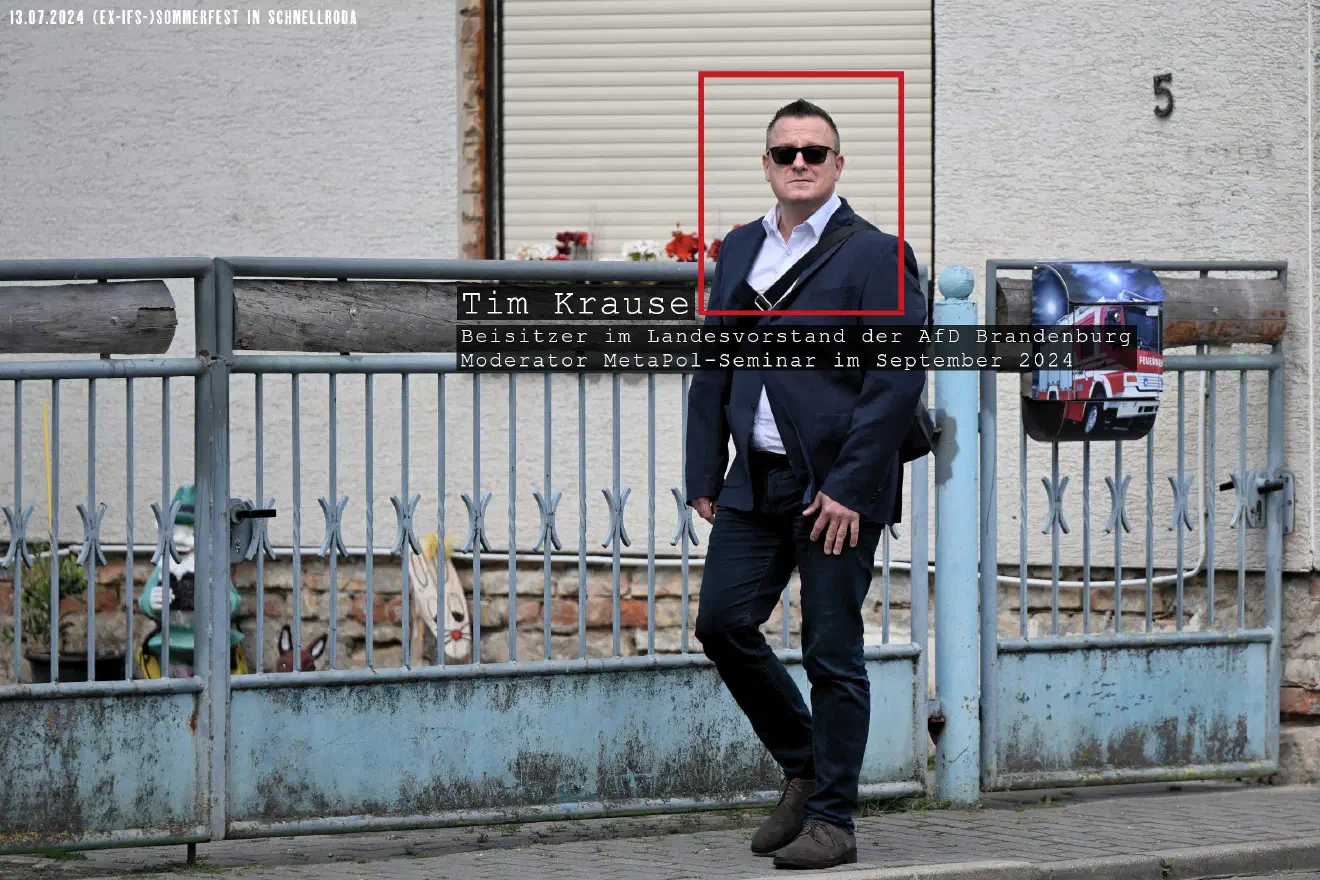 Dabei handelt es sich um Tim Krause, Beisitzer im Landesvorstand der AfD Brandenburg und der ehemalige Pressesprecher der Fraktion.