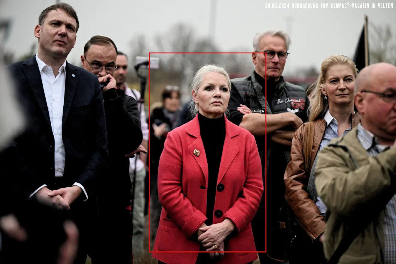 Als Podiumsteilnehmer wurde Doris Sayn-Wittgenstein angekündigt. Die ehemalige Landesvorsitzende der AfD Schleswig-Holstein steht schon seit langem im Kontakt mit neonazistischen Organisationen - zum Beispiel mit den Strukturen der Gedächtnisstätte Guthmannshausen, wo MetaPol in der Vergangenheit Veranstaltungen durchführte.