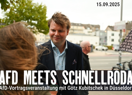 AfD-Vortragsveranstaltung mit Götz Kubitschek in Düsseldorf